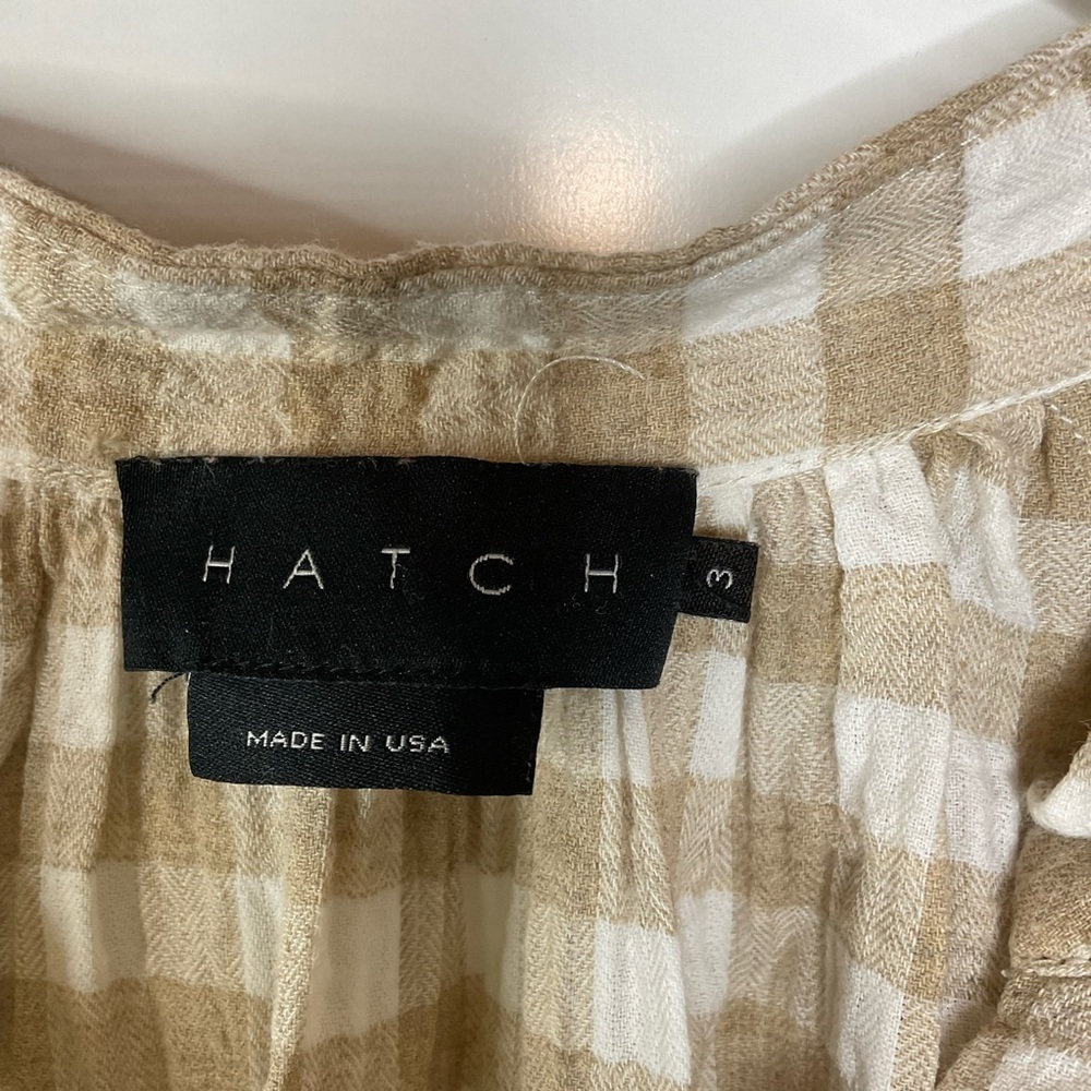 Hatch The Aurora Mini Dress Gingham Print Size 3/Large - Picture 6 of 13